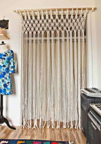 Идеи применения обыкновенной верёвки в интерьере