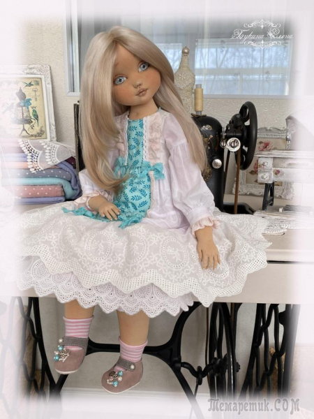 Катюша, коллекционная текстильная кукла.