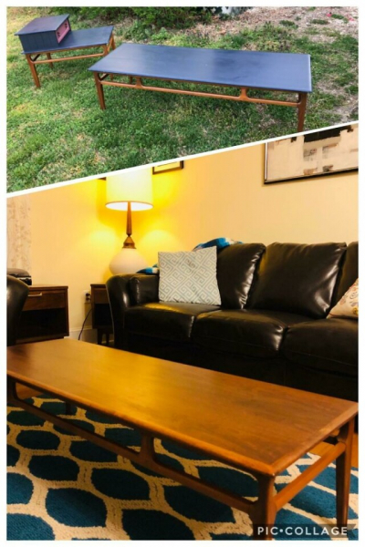 Красивая деревянная мебель, восстановленная после уродливой покраски