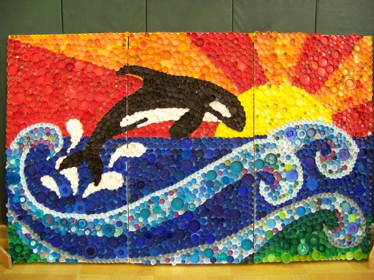 Оригинальные поделки из крышек от бутылок своими руками