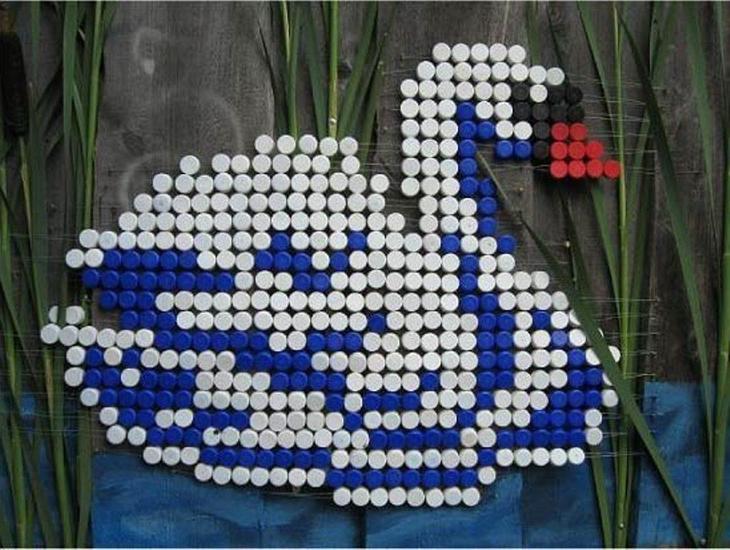 Оригинальные поделки из крышек от бутылок своими руками