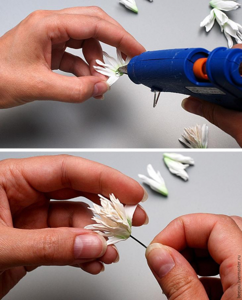 Создаем из фоамирана букет невесты