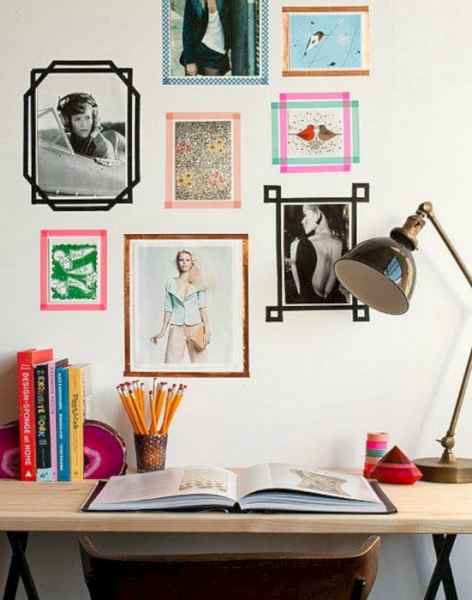 18 интересных идей использования декоративного скотча в интерьере