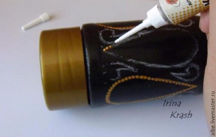 Роспись баночки из-под кофе