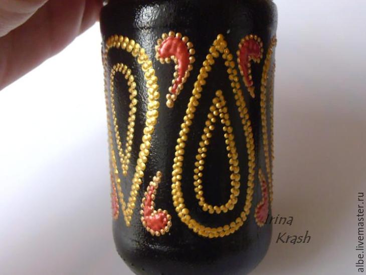 Роспись баночки из-под кофе