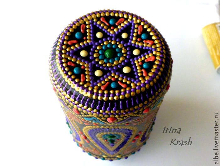 Роспись баночки из-под кофе