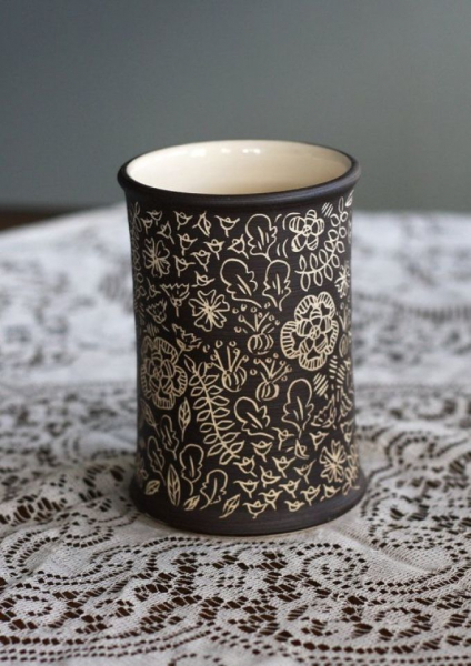 Ваза в технике сграффито — как сделать своими руками