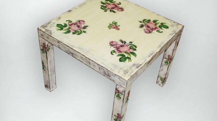 Декупаж табурета — правильная техника выполнения