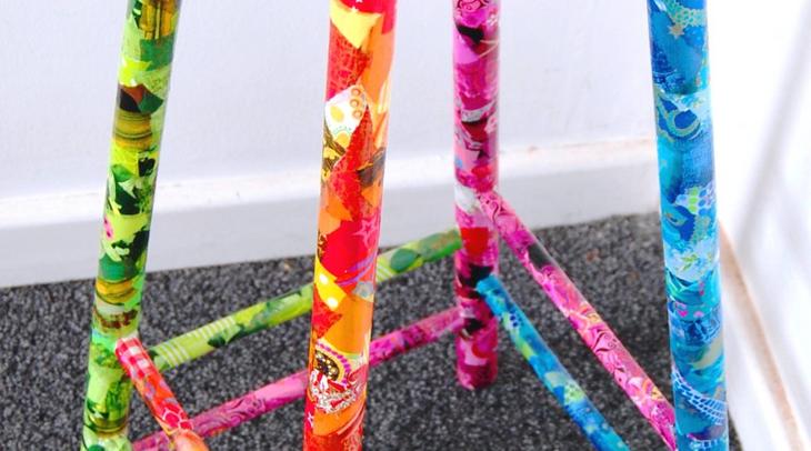 Декупаж табурета — правильная техника выполнения