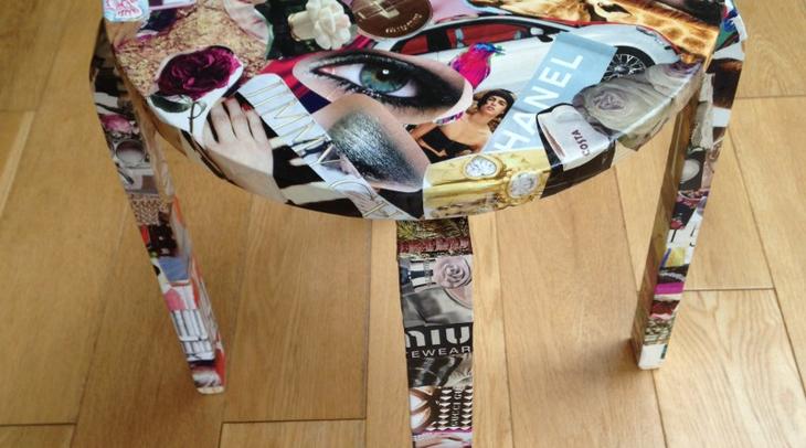 Декупаж табурета — правильная техника выполнения