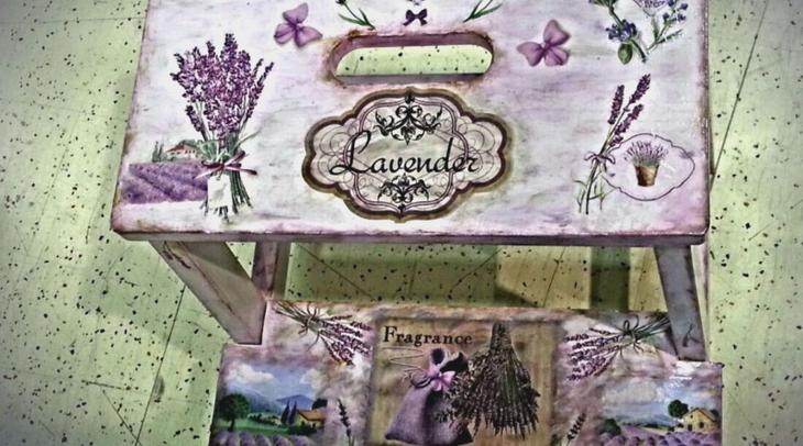 Декупаж табурета — правильная техника выполнения