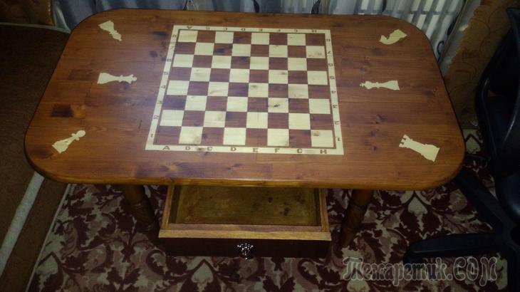 Шахматный журнальный столик своими руками