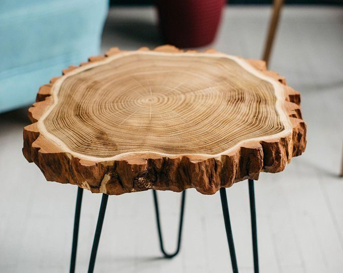 Столешница для кофейного столика из деревянных спилов