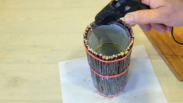 Ваза из веток. Как сделать не приклеивая каждую ветку?