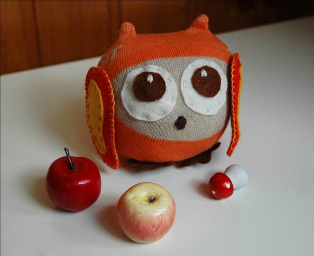 Игрушка-сова из носка