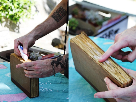 Как сделать из книги вазон для суккулентов