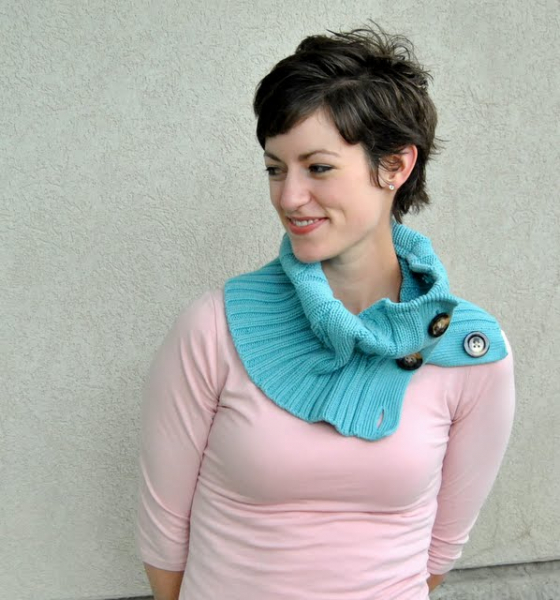 Как сшить снуд из трикотажной кофты