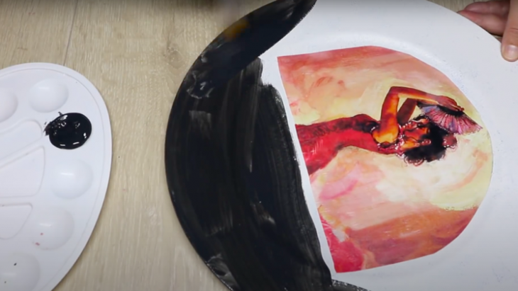 Необычный декор тарелки