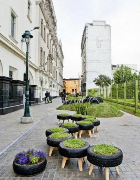 Оригинальные поделки из старых покрышек