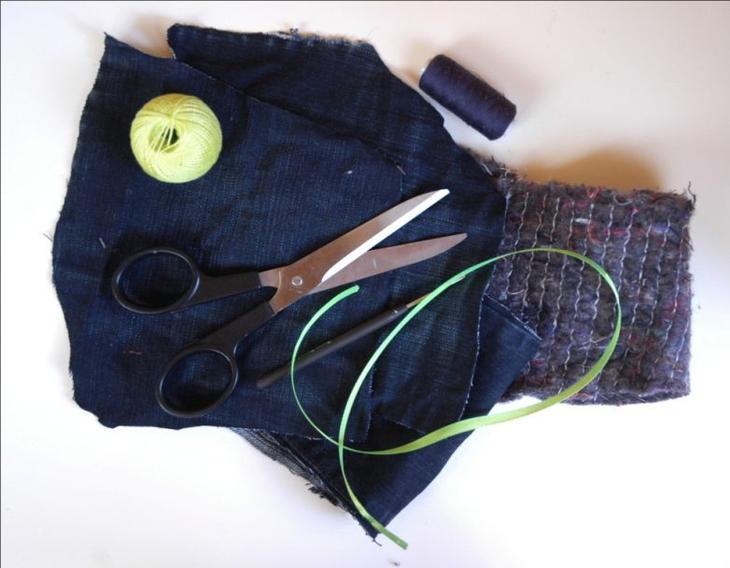 Подставка под чашку из старых джинсов