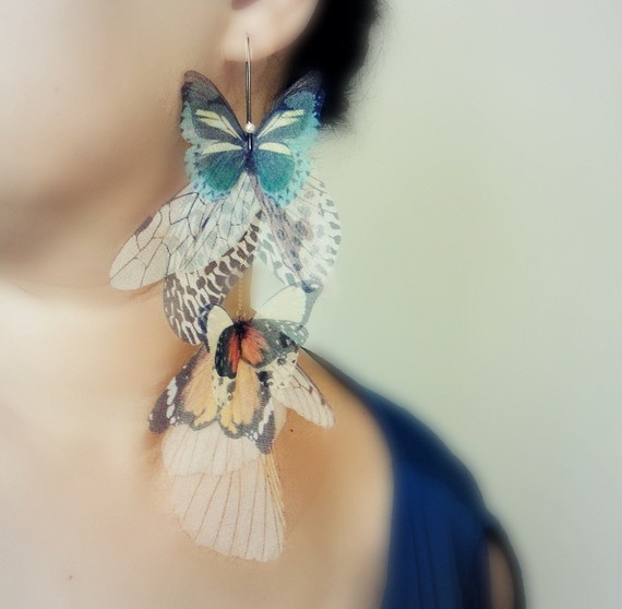 Потрясающие украшения из бабочек. Это нечто!