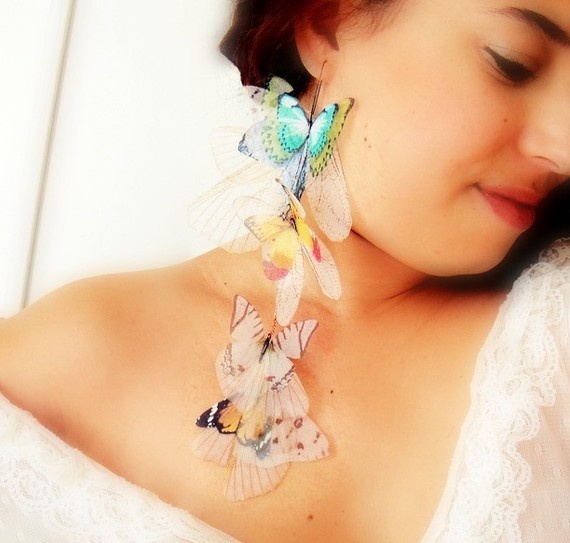 Потрясающие украшения из бабочек. Это нечто!