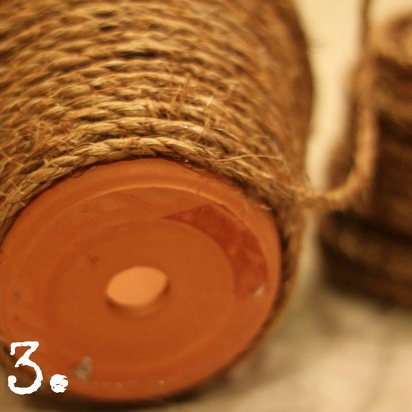 Украшаем скучные цветочные горшки: из джута, шпагата и веревки