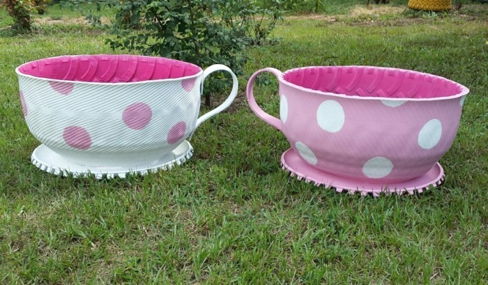 Поделки из шин для сада и огорода своими руками