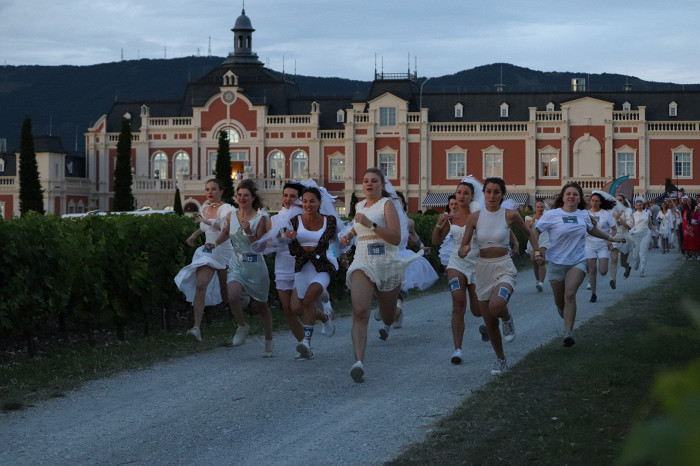 В Краснодарском крае состоялся первый забег невест вдоль виноградников
