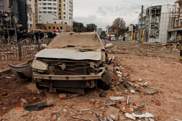 Ракетный удар по Харькову. Фотографии