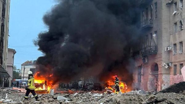 Ракетный удар по Харькову. Фотографии