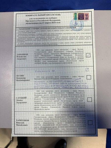 Задержания за приход на участок, гвоздики «в память о смерти свободы» и бюллетени на могиле Навального: как проходит «Полдень против Путина»