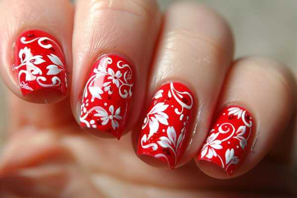 Красный маникюр 2024: модные тенденции и стильные идеи Красный маникюр 2024: модные тенденции и стильные идеи