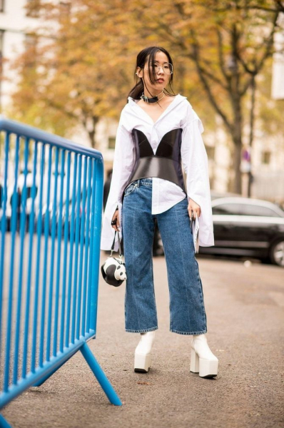 Осенние образы с белой рубашкой: стильные сочетания для женщин Осенние образы с белой рубашкой: стильные сочетания для женщин