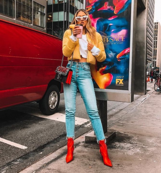 С чем носить красную обувь: стильные образы