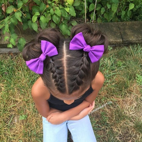 Красивые прически с бантами на 1 сентября