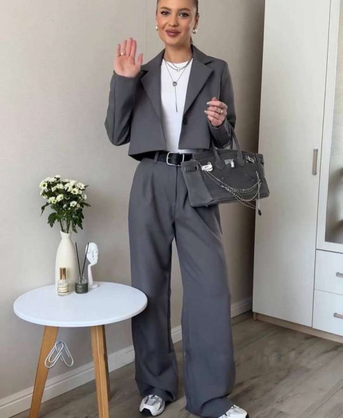 Четыре образа с брюками палаццо на осень 2024 Четыре образа с брюками палаццо на осень 2024