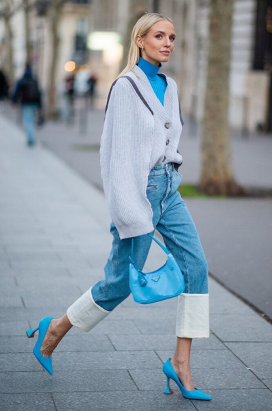 С чем носить водолазку осенью и зимой: модные образы с гольфом