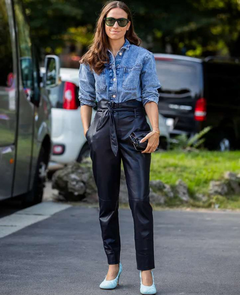 Кожаные брюки: с чем и как их носить этой осенью Кожаные брюки: с чем и как их носить этой осенью