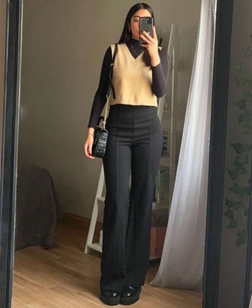 Четыре трендовых зимних образа с черной водолазкой в 2025 Четыре трендовых зимних образа с черной водолазкой в 2025