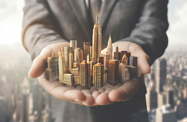 Складывая архитектурный пазл города Складывая архитектурный пазл города