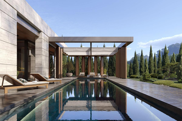 Микс текстур и теплый минимализм: тренды загородной архитектуры — 2025