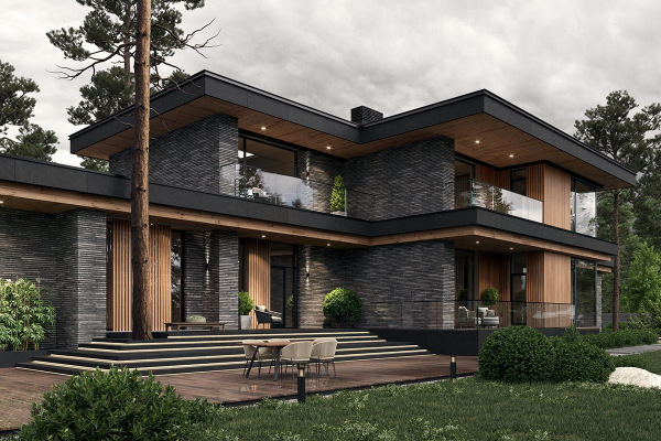 Микс текстур и теплый минимализм: тренды загородной архитектуры — 2025
